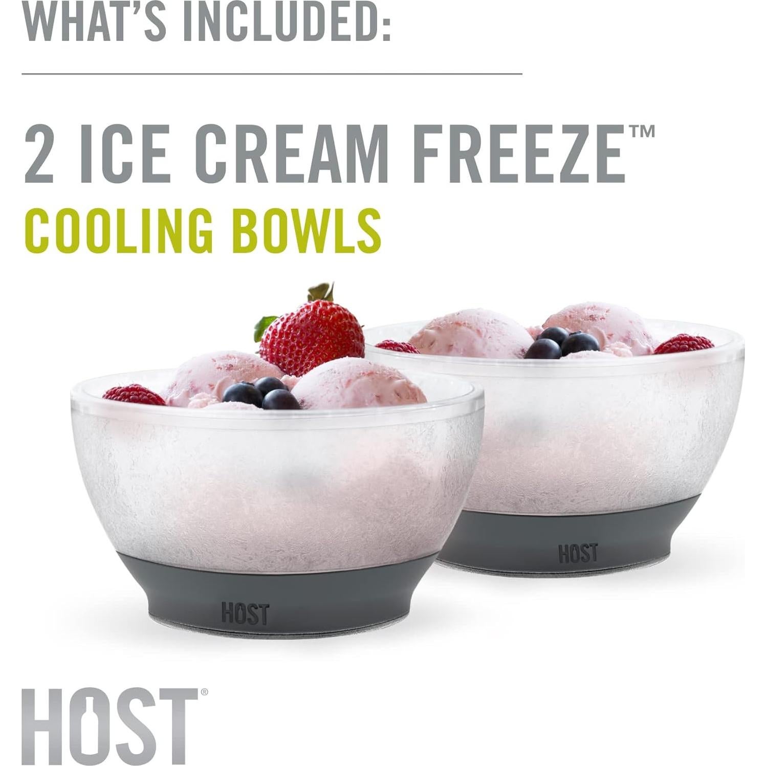 Tazones Aislados Host Freeze Set de 2 para Helado 500 ml