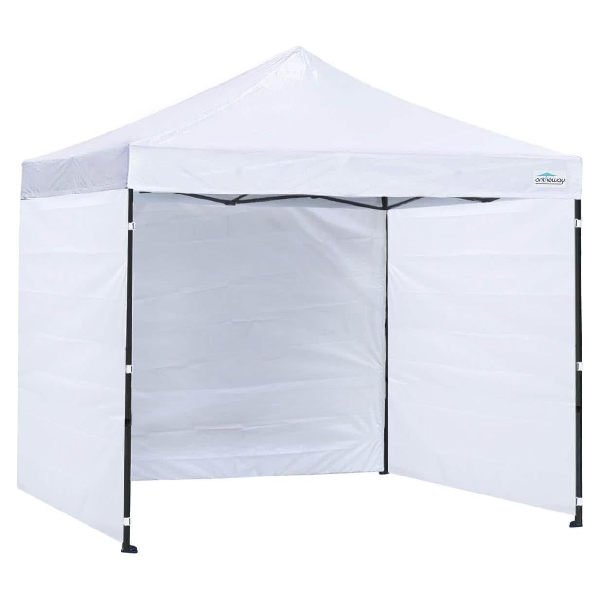 Pared Lateral Toldo 10x10 OnTheWay Blanca 3 Piezas Impermeable