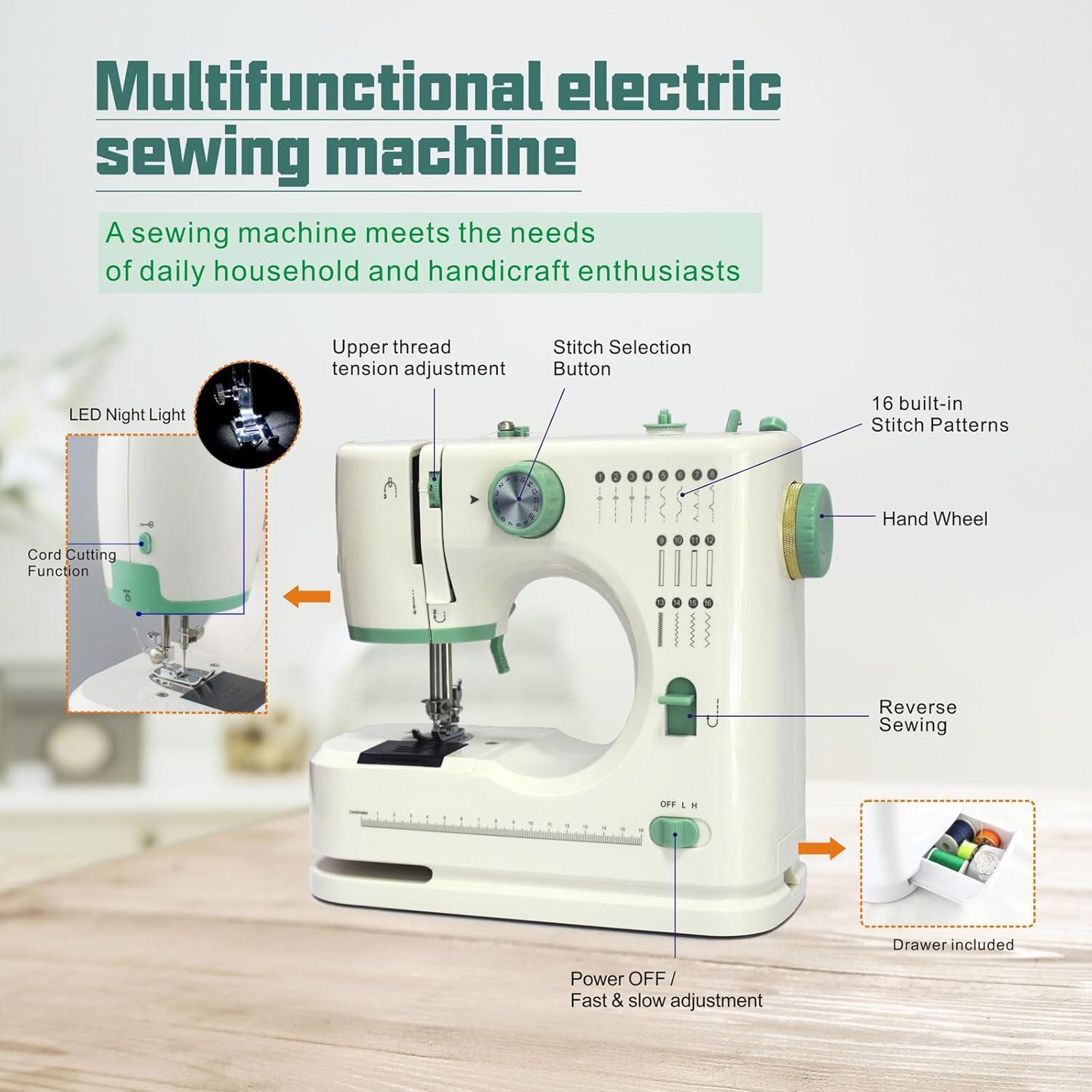 Máquina de Coser Portátil ShyangLiang LH-SM520A 16 Puntadas