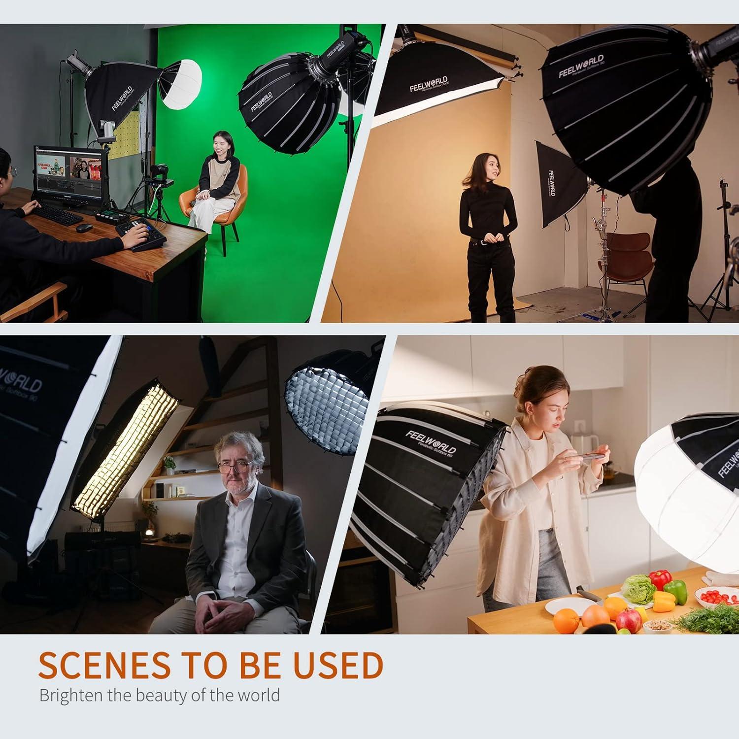 Luz de Estudio Bi-Color FEELWORLD FL125B 125W 2700K-6500K