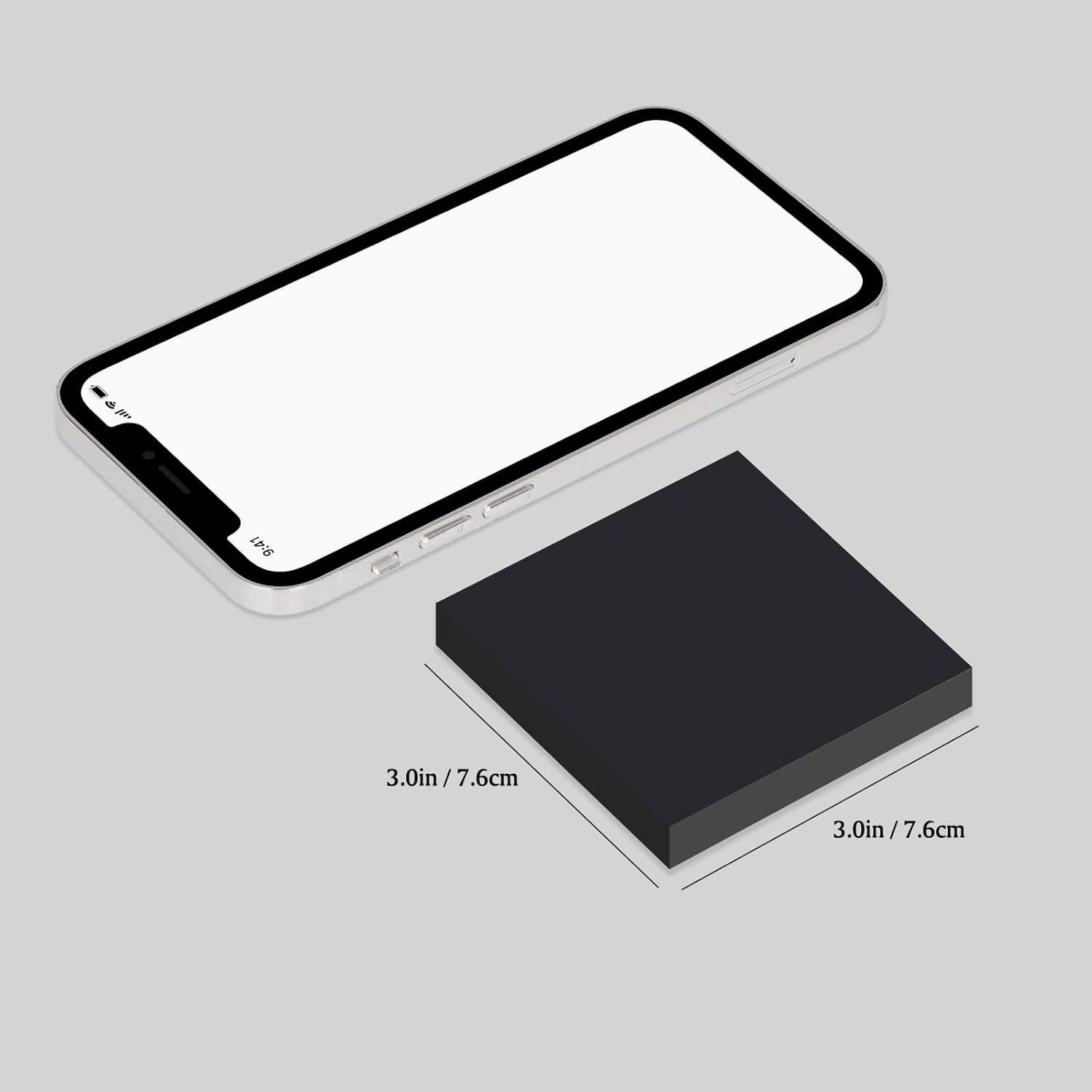 Notas Adhesivas NatureTouch 6 Piezas 3x3" Negro y Blanco