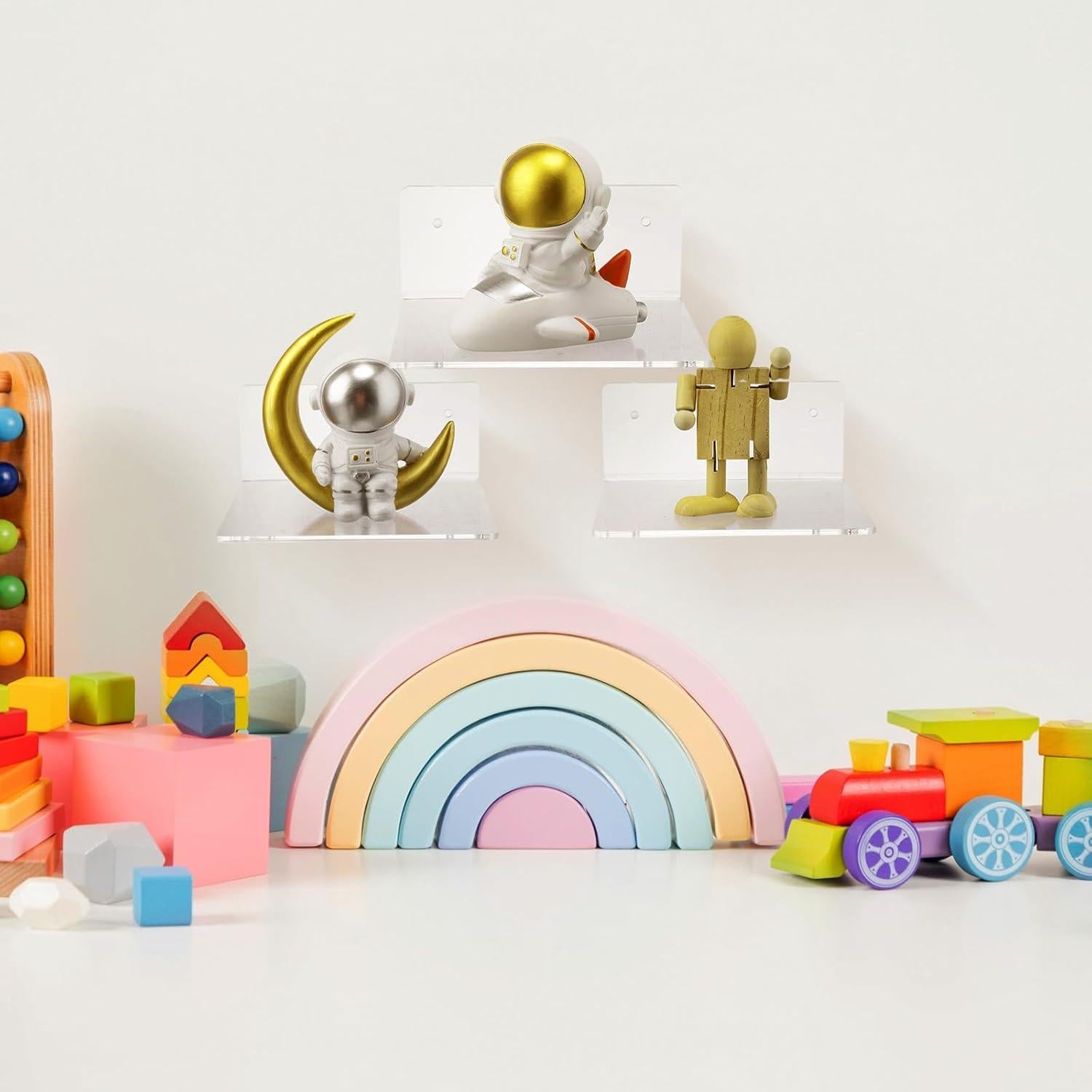 Estantes Flotantes de Acrílico Wenqik 15x15 cm - 6 Piezas