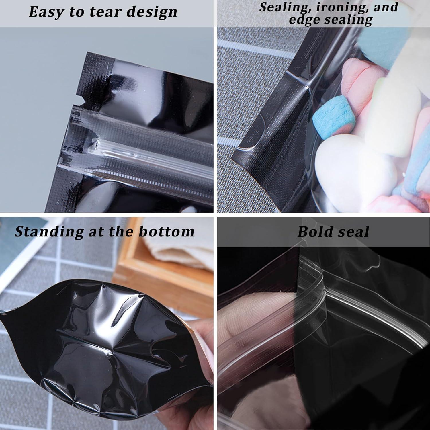 100 Bolsas Mylar Reutilizables 4x6 cm HINICEKIT a Prueba de Olores