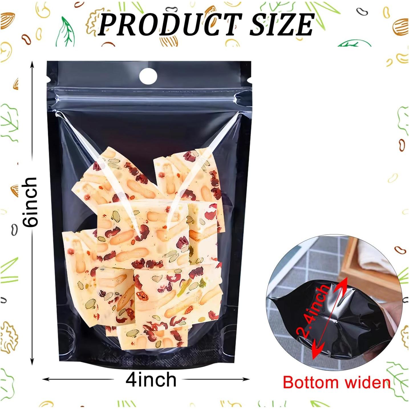 100 Bolsas Mylar Reutilizables 4x6 cm HINICEKIT a Prueba de Olores