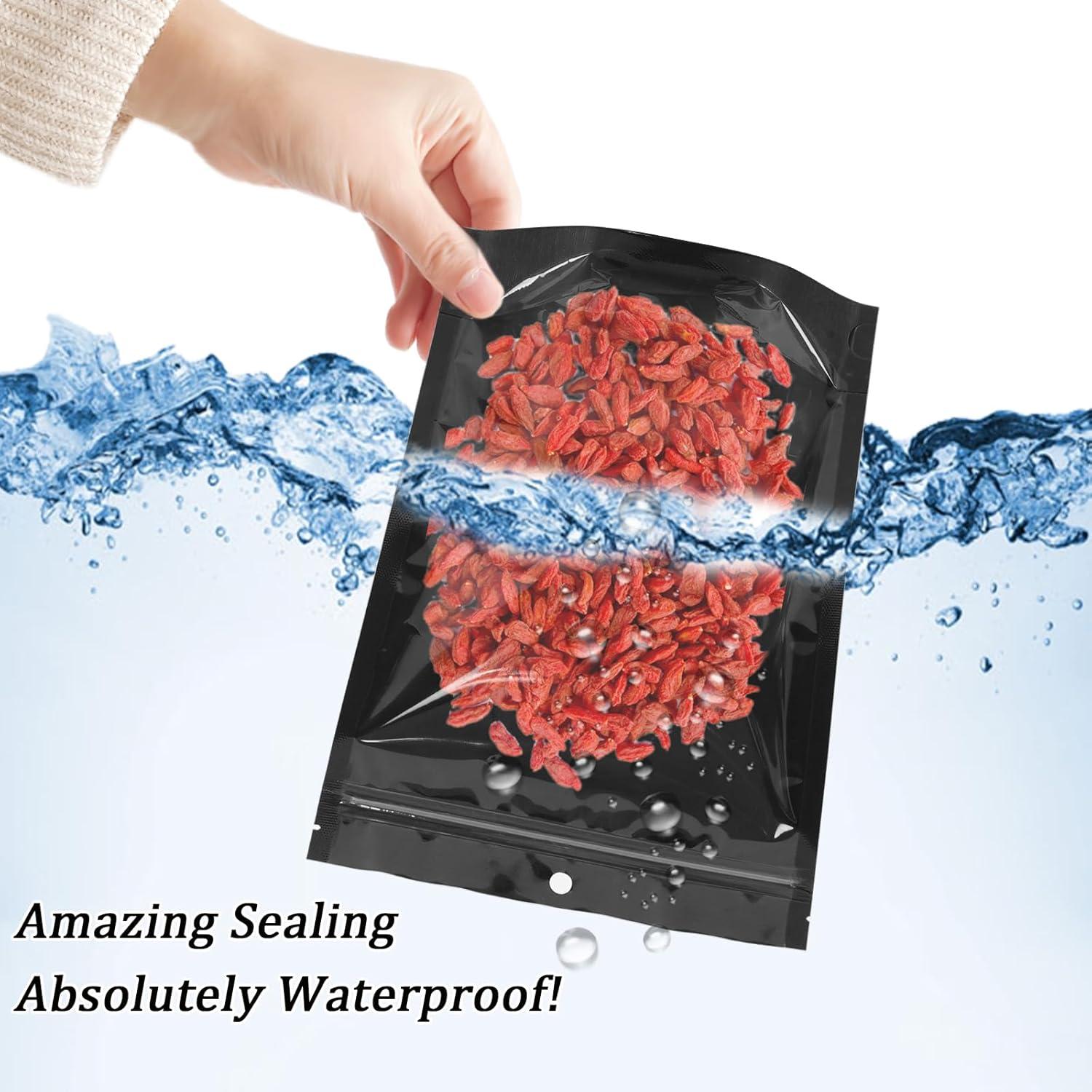 100 Bolsas Mylar Reutilizables 4x6 cm HINICEKIT a Prueba de Olores