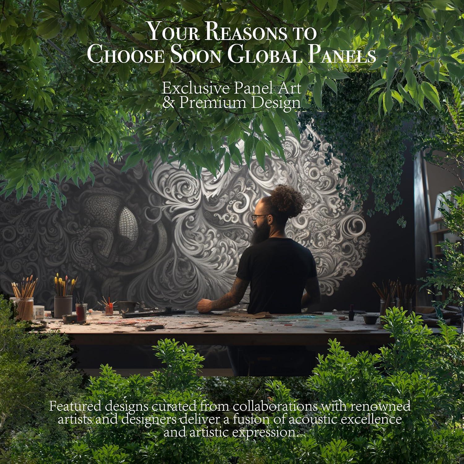 Paneles Acústicos Decorativos 121.92x81.28cm Tormenta Silenciosa