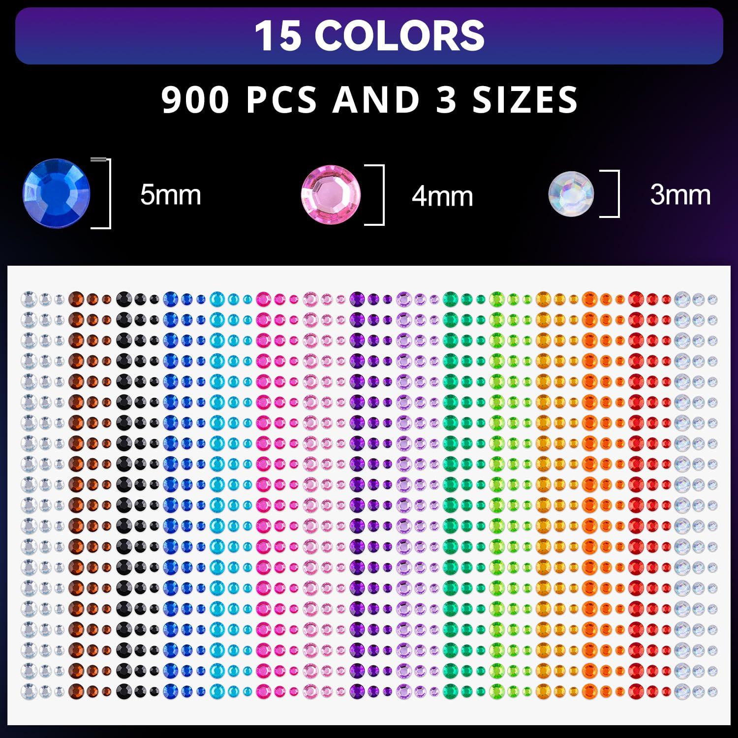 Juego de Gemas Faciales y Brillo Grueso BLLEBOOST 1550 Pcs