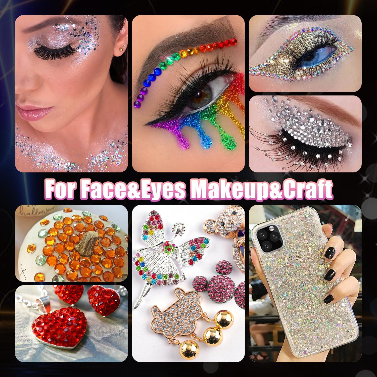 Juego de Gemas Faciales y Brillo Grueso BLLEBOOST 1550 Pcs