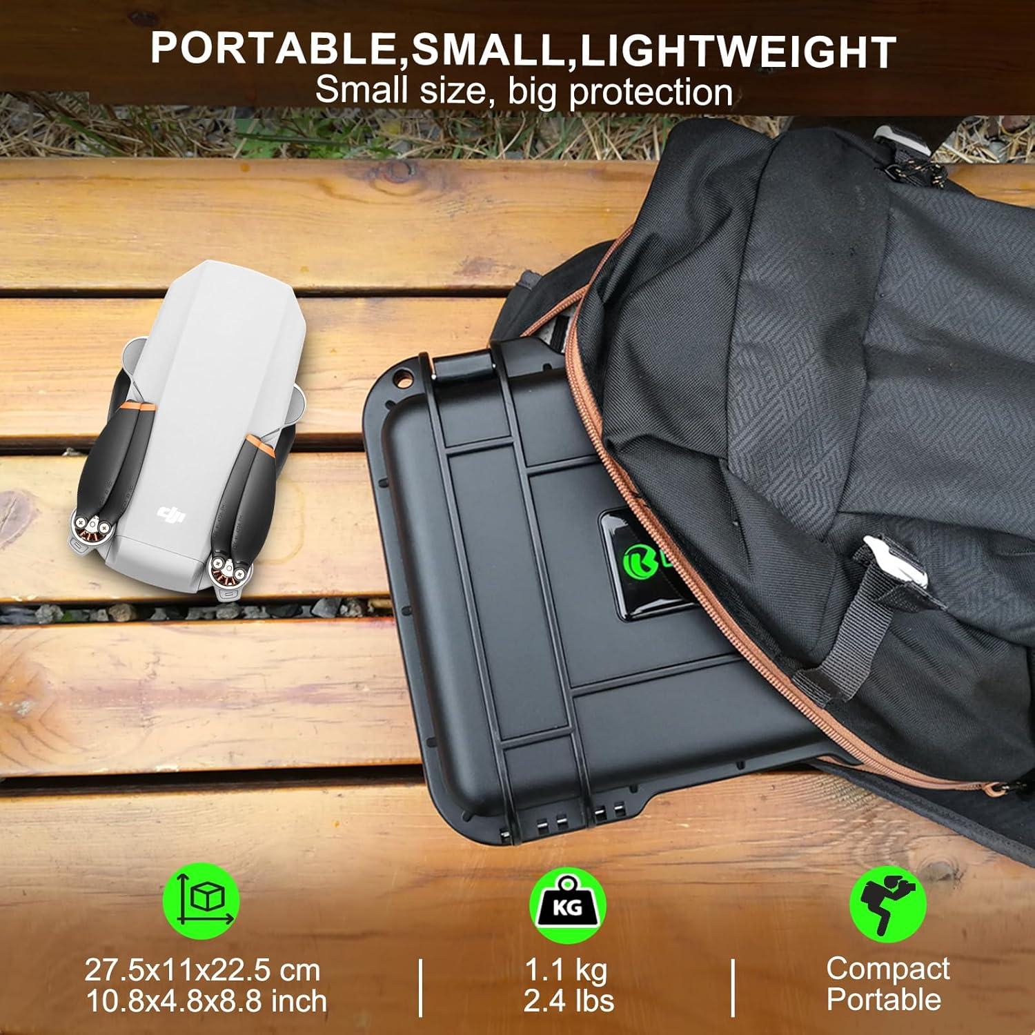 Funda Dura Impermeable Lekufee para DJI Mini 4K y Mini 2