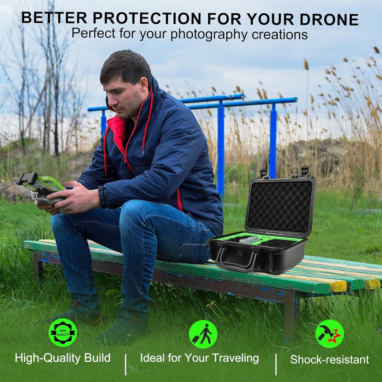 Funda Dura Impermeable Lekufee para DJI Mini 4K y Mini 2