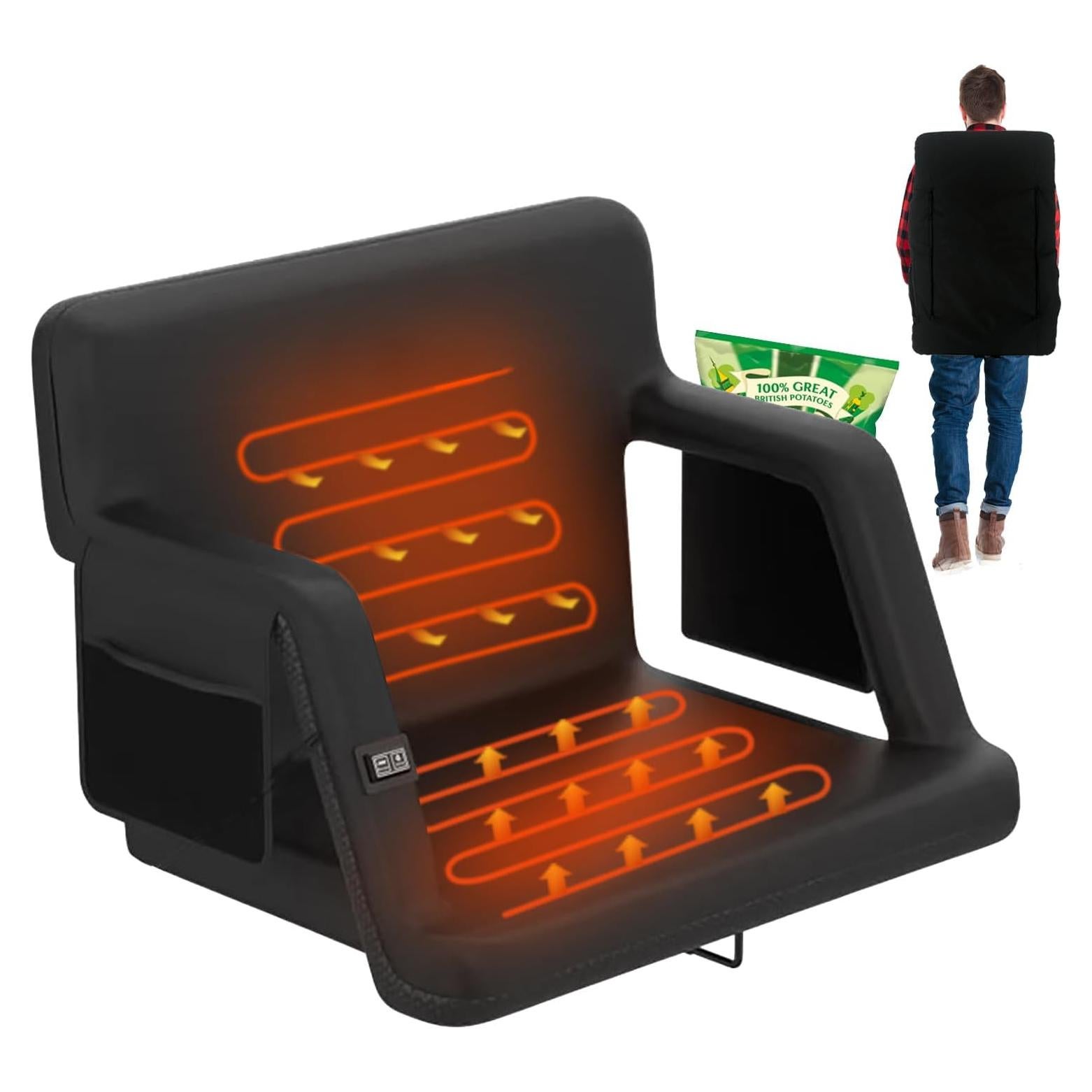 Silla de Estadio Calentada ZOMPAKER SJR 3 Niveles 40.6 cm