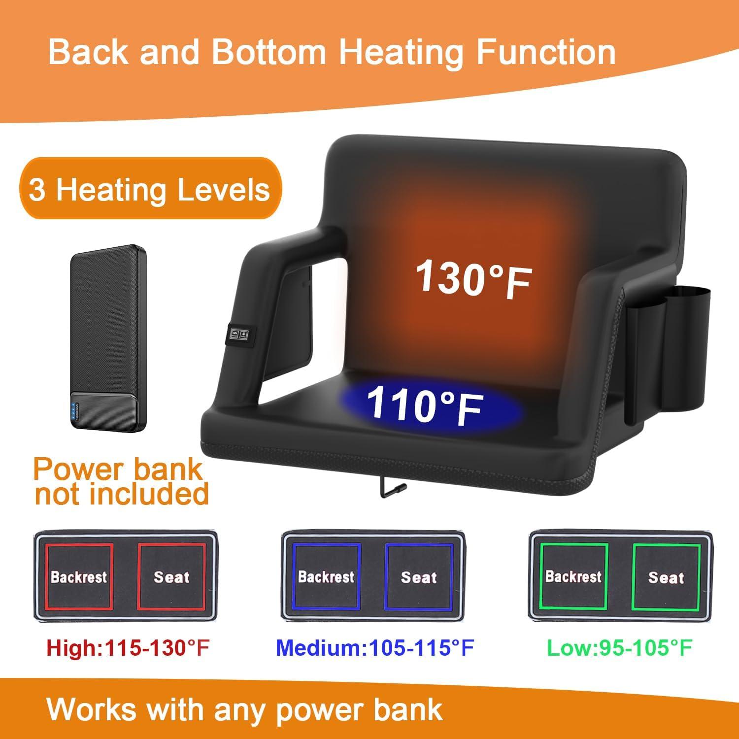 Silla de Estadio Calentada ZOMPAKER SJR 3 Niveles 40.6 cm