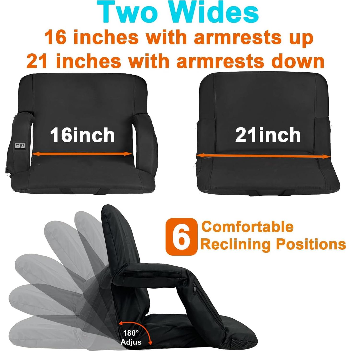 Silla de Estadio Calentada ZOMPAKER SJR 3 Niveles 40.6 cm