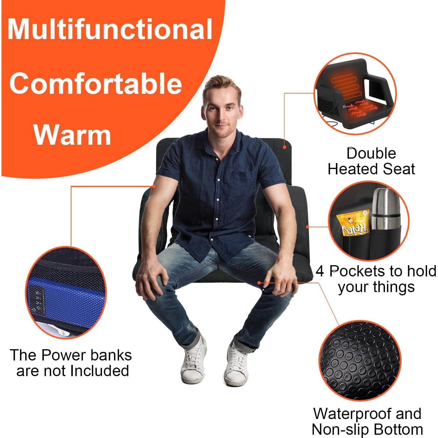 Silla de Estadio Calentada ZOMPAKER SJR 3 Niveles 40.6 cm