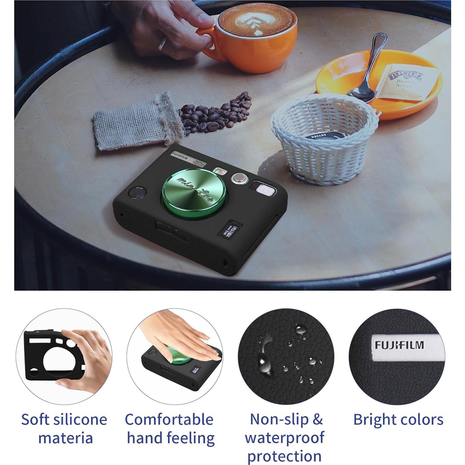 Funda Protectora de Silicona para Cámara Fujifilm Instax Mini EVO - Negro