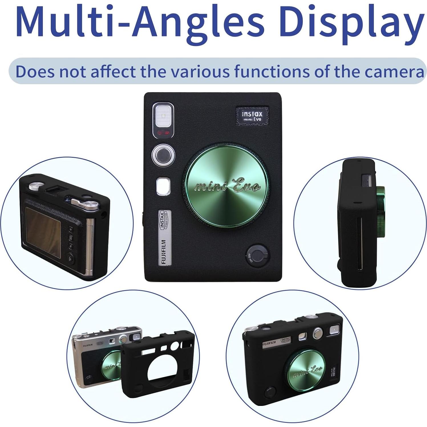 Funda Protectora de Silicona para Cámara Fujifilm Instax Mini EVO - Negro