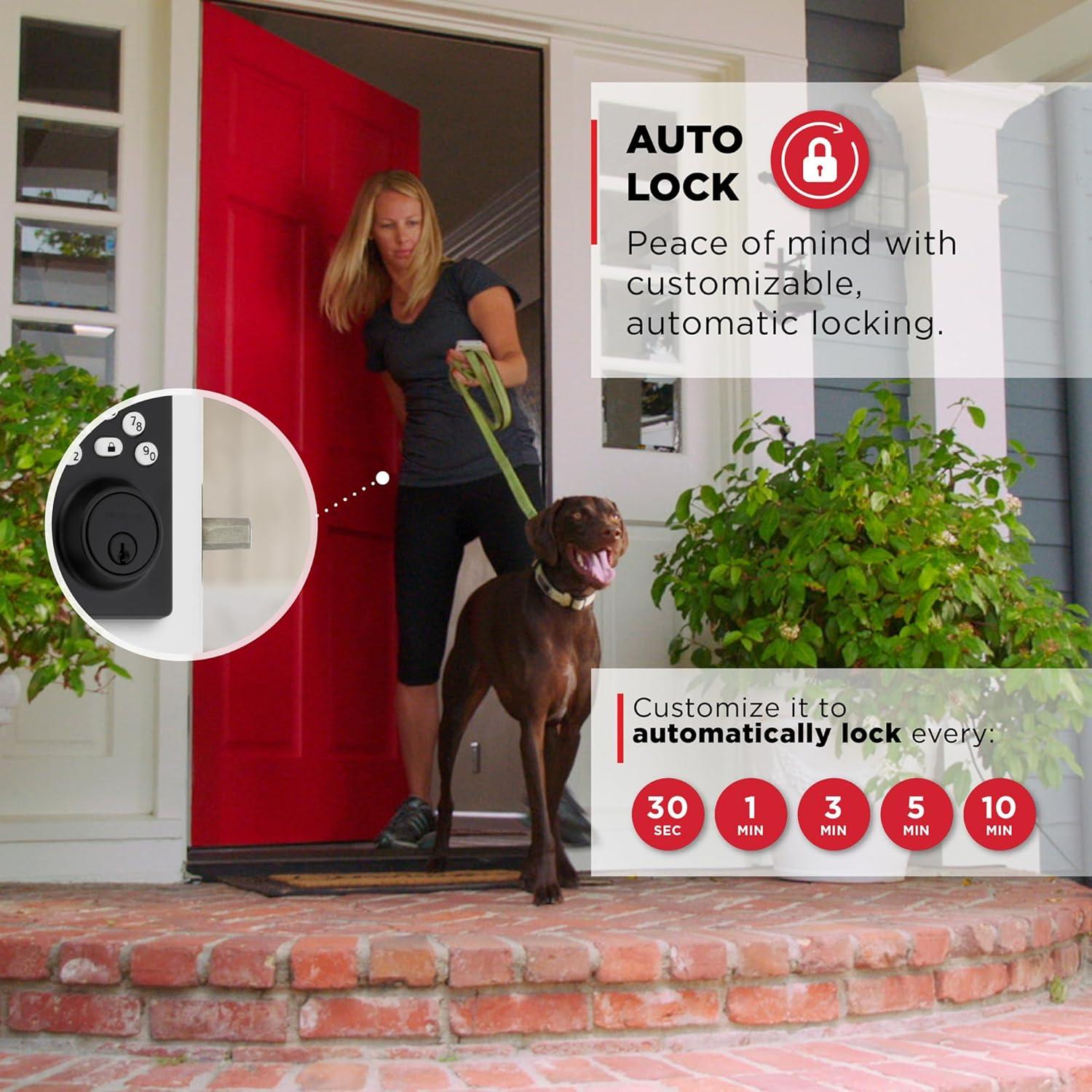 Cerradura Electrónica Kwikset Powerbolt 240 Teclado Negro Mate