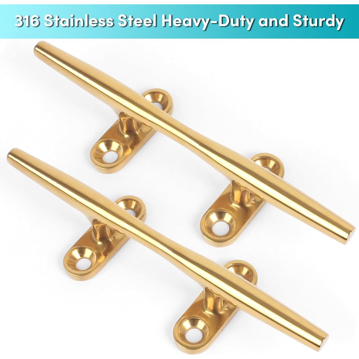 Cleats de Barco 6" Acero Inoxidable 316 ORLANG - 4 Piezas