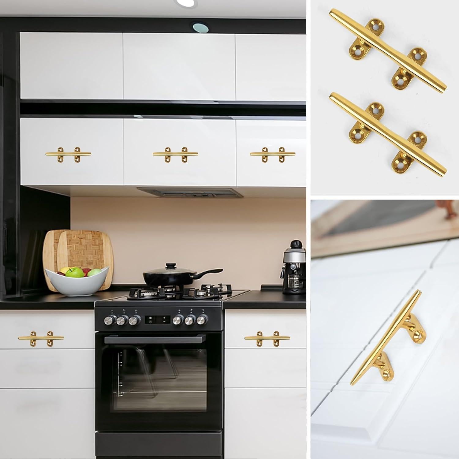 Cleats de Barco 6" Acero Inoxidable 316 ORLANG - 4 Piezas