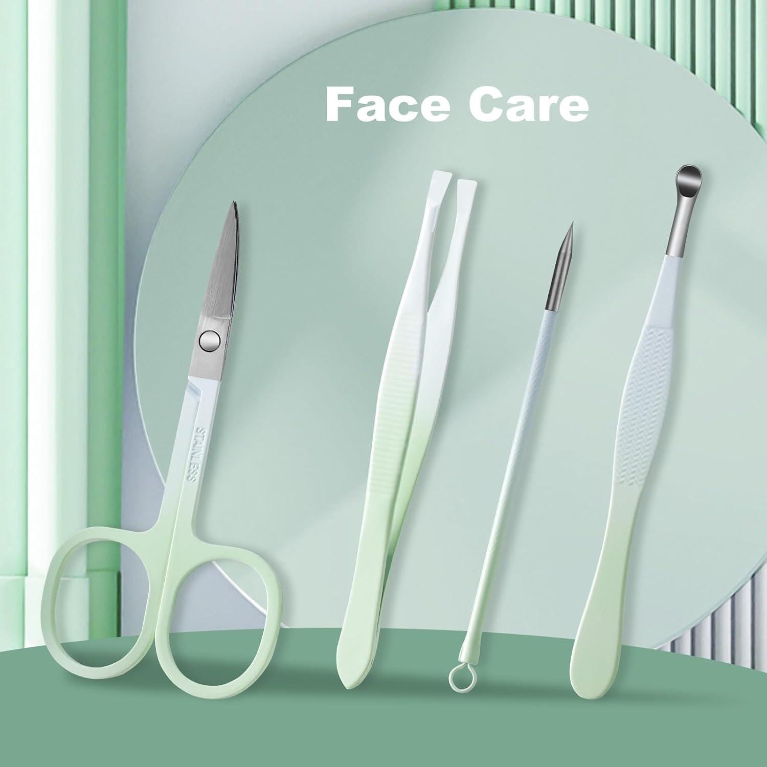 Kit de Manicura y Pedicura 10 Piezas SYHEEH con Funda de Cuero