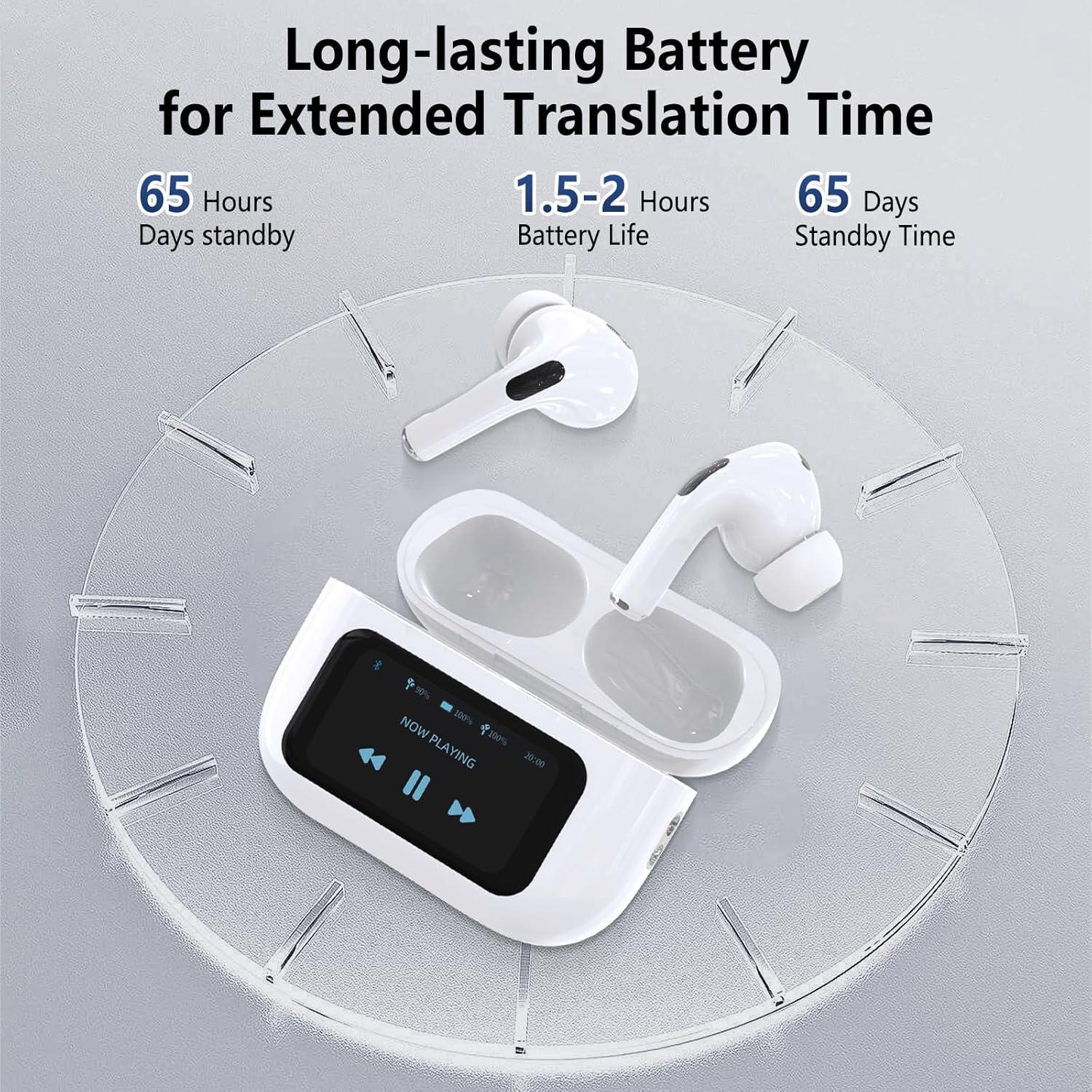 Auriculares Traductores de Idiomas KUONAOLIFE Blanco - 144 Idiomas