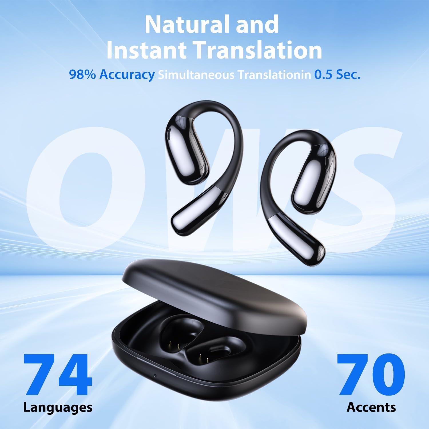 Auriculares Traductores de Idiomas AI A38 Negro - 144 Idiomas