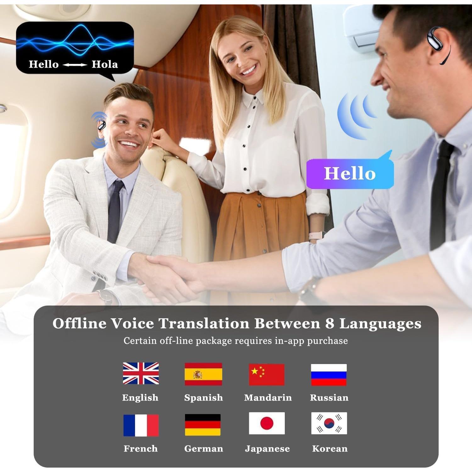 Auriculares Traductores de Idiomas AI A38 Negro - 144 Idiomas