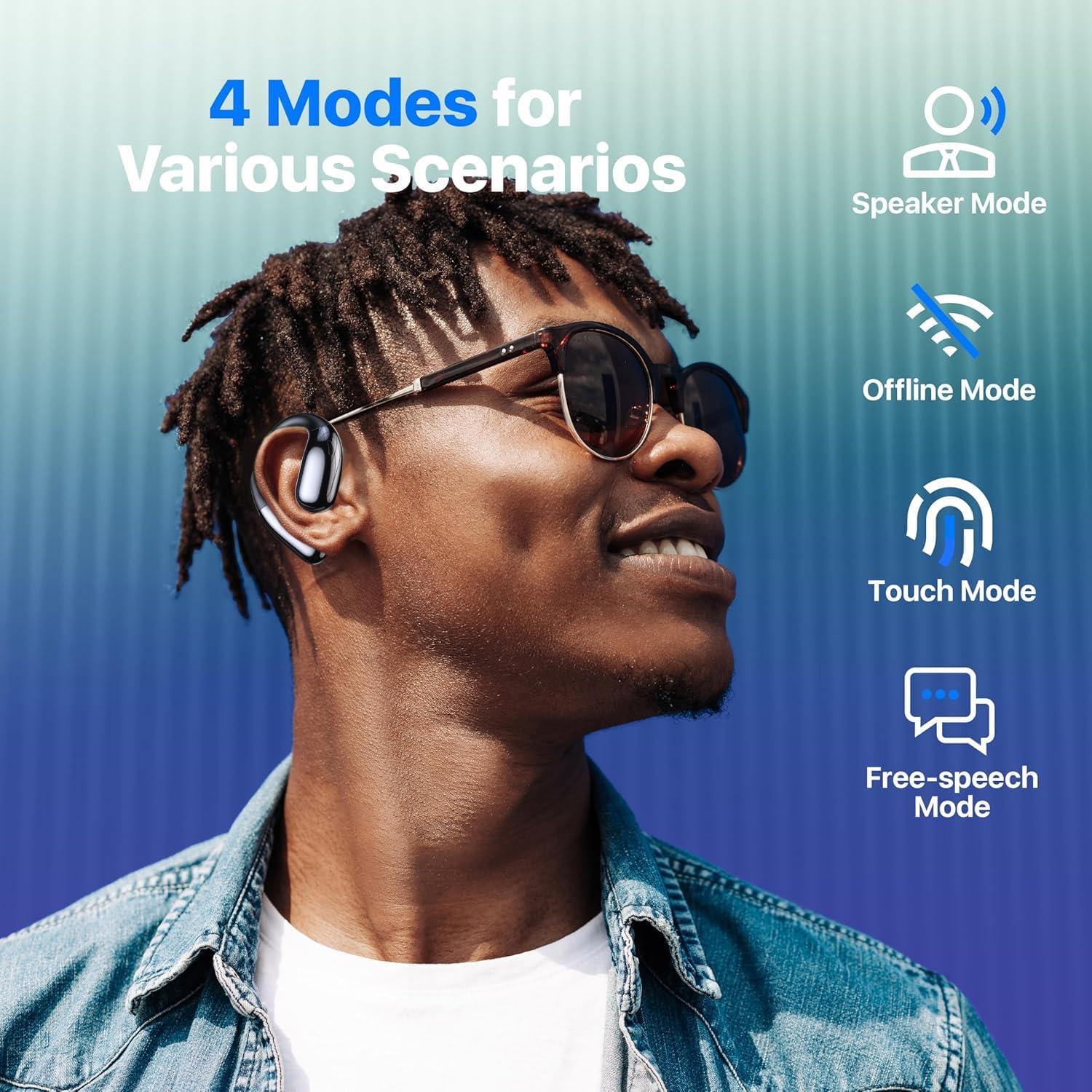 Auriculares Traductores de Idiomas AI A38 Negro - 144 Idiomas