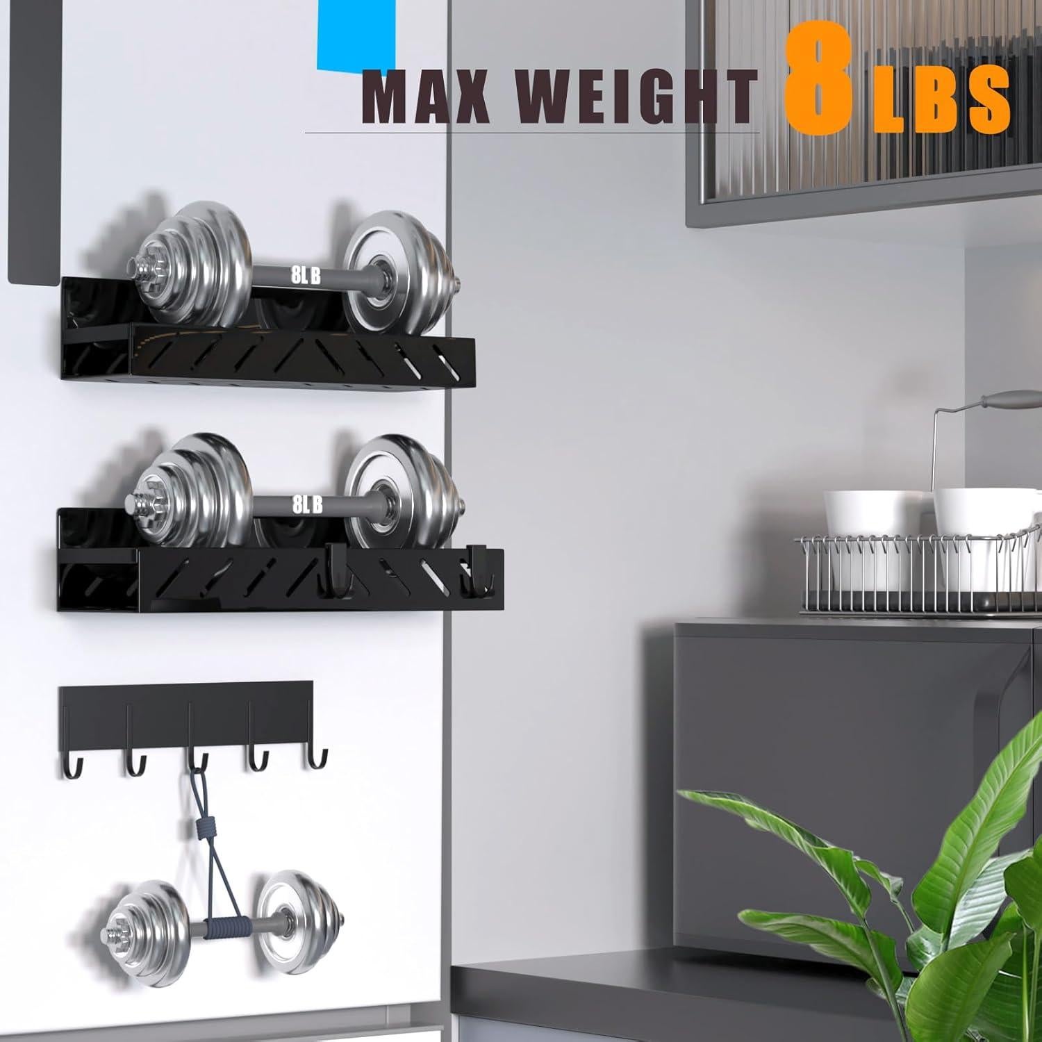 Estante Magnético para Especias FullyWarms - 4 Piezas Negro