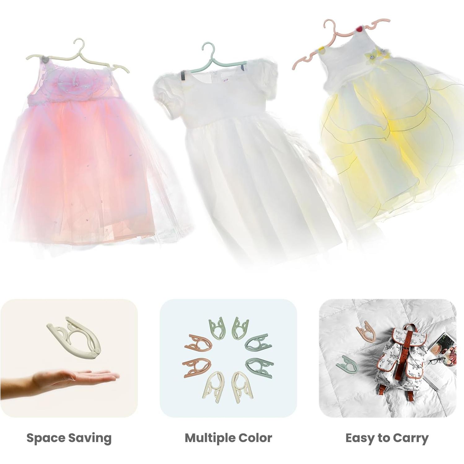 12 Perchas Plegables LIFTATAPA para Viaje y Dormitorio - Antideslizantes