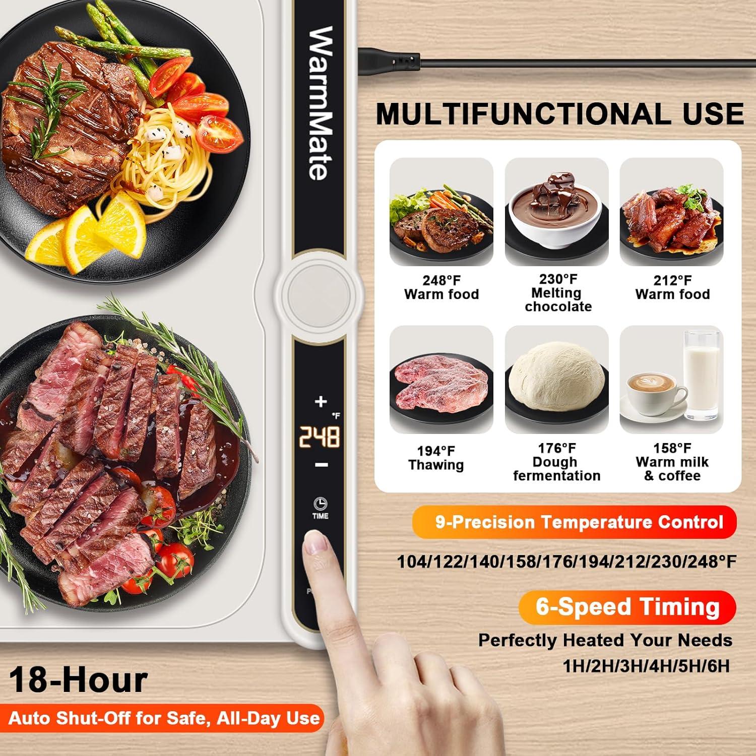 Alfombrilla Calentadora de Comida WarmMate 60x38cm 330W Beige