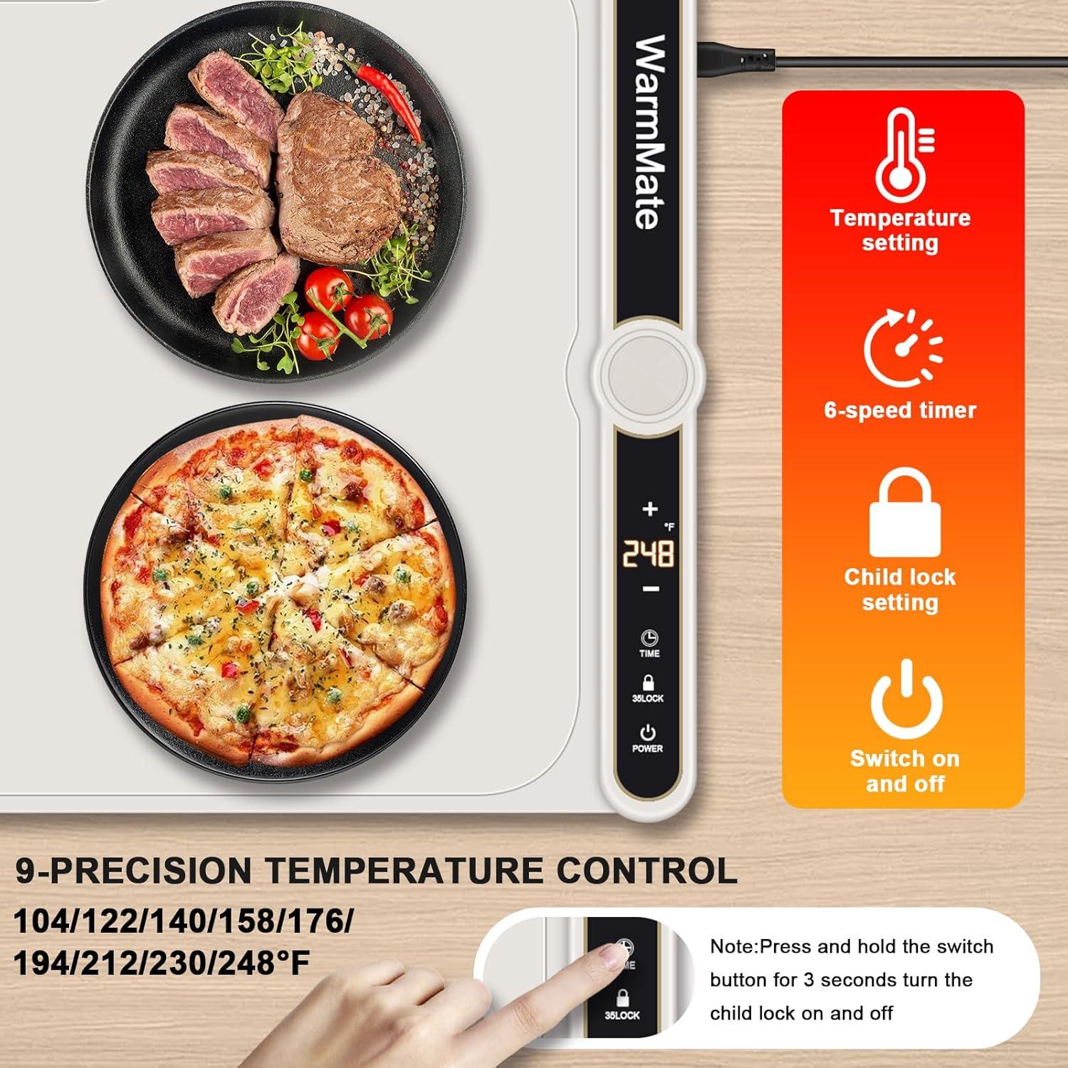 Alfombrilla Calentadora de Comida WarmMate 60x38cm 330W Beige