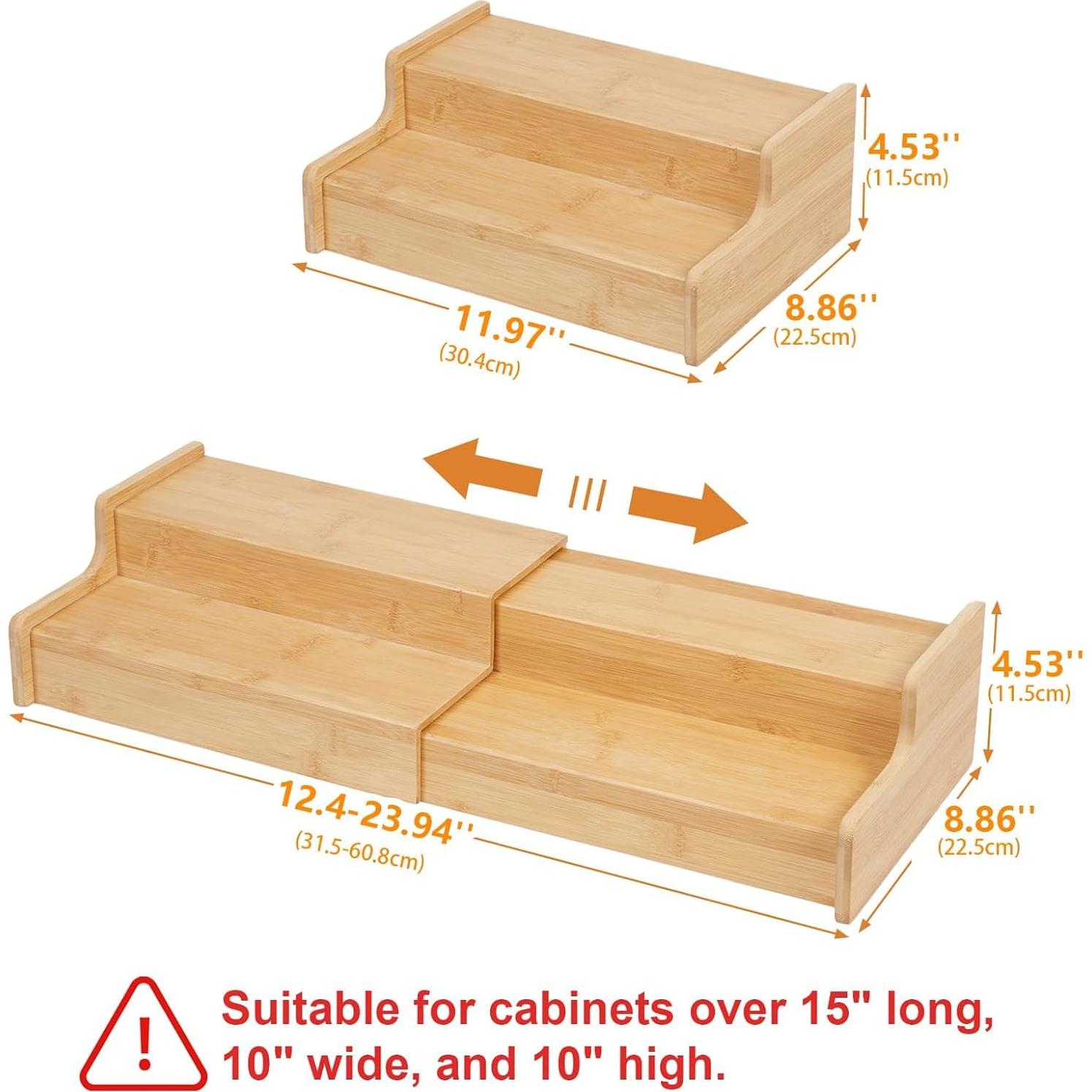 Soporte Expandible para Tazas de Bambú Hongtamoya 2 Niveles
