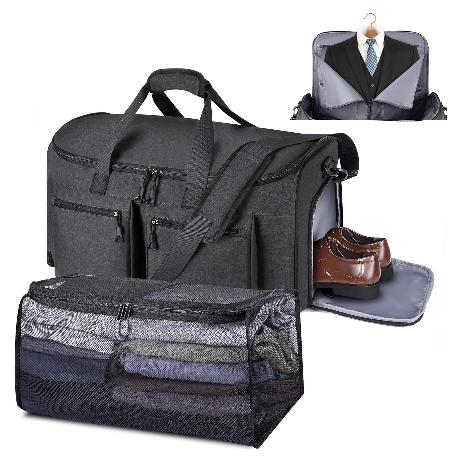 Bolsa de viaje 2 en 1 HILOMON negra con compartimento para trajes