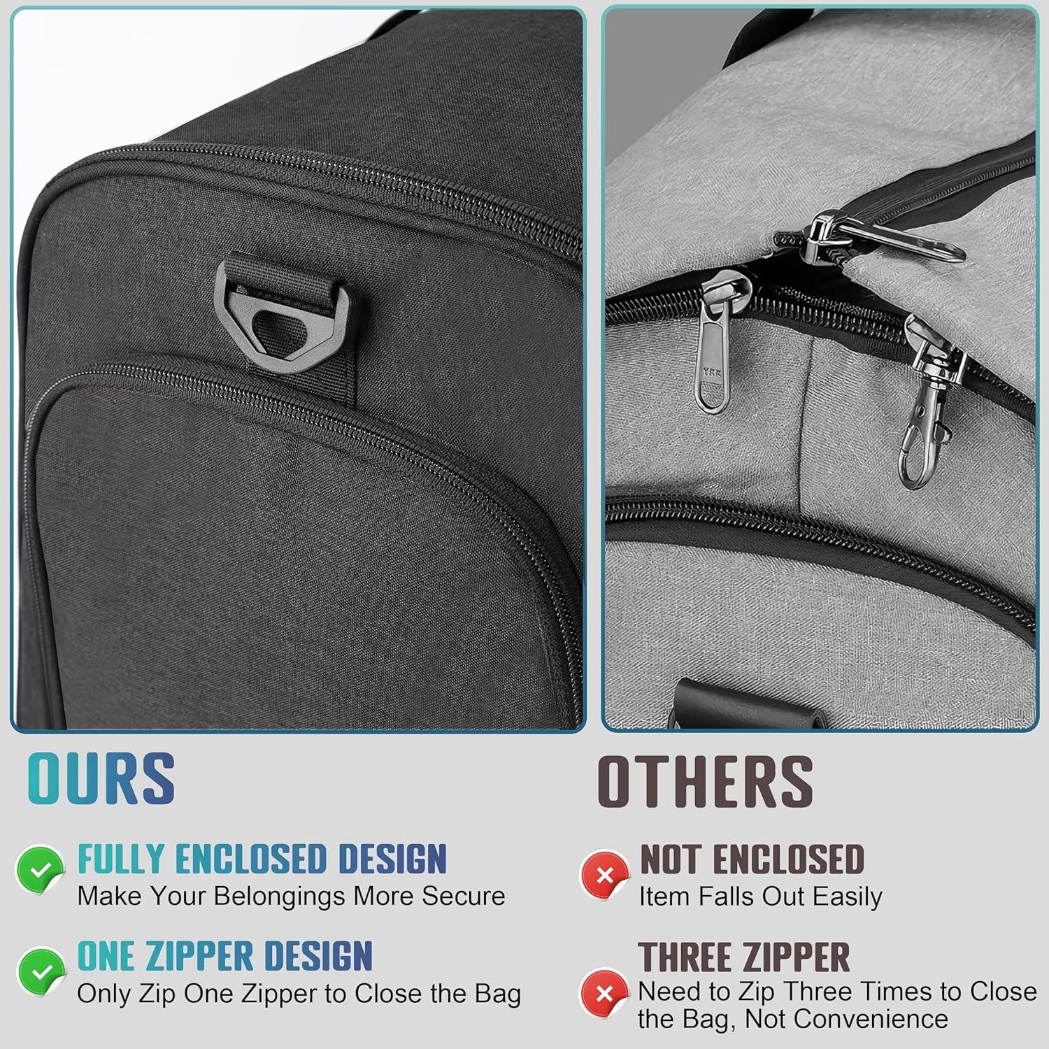 Bolsa de viaje 2 en 1 HILOMON negra con compartimento para trajes