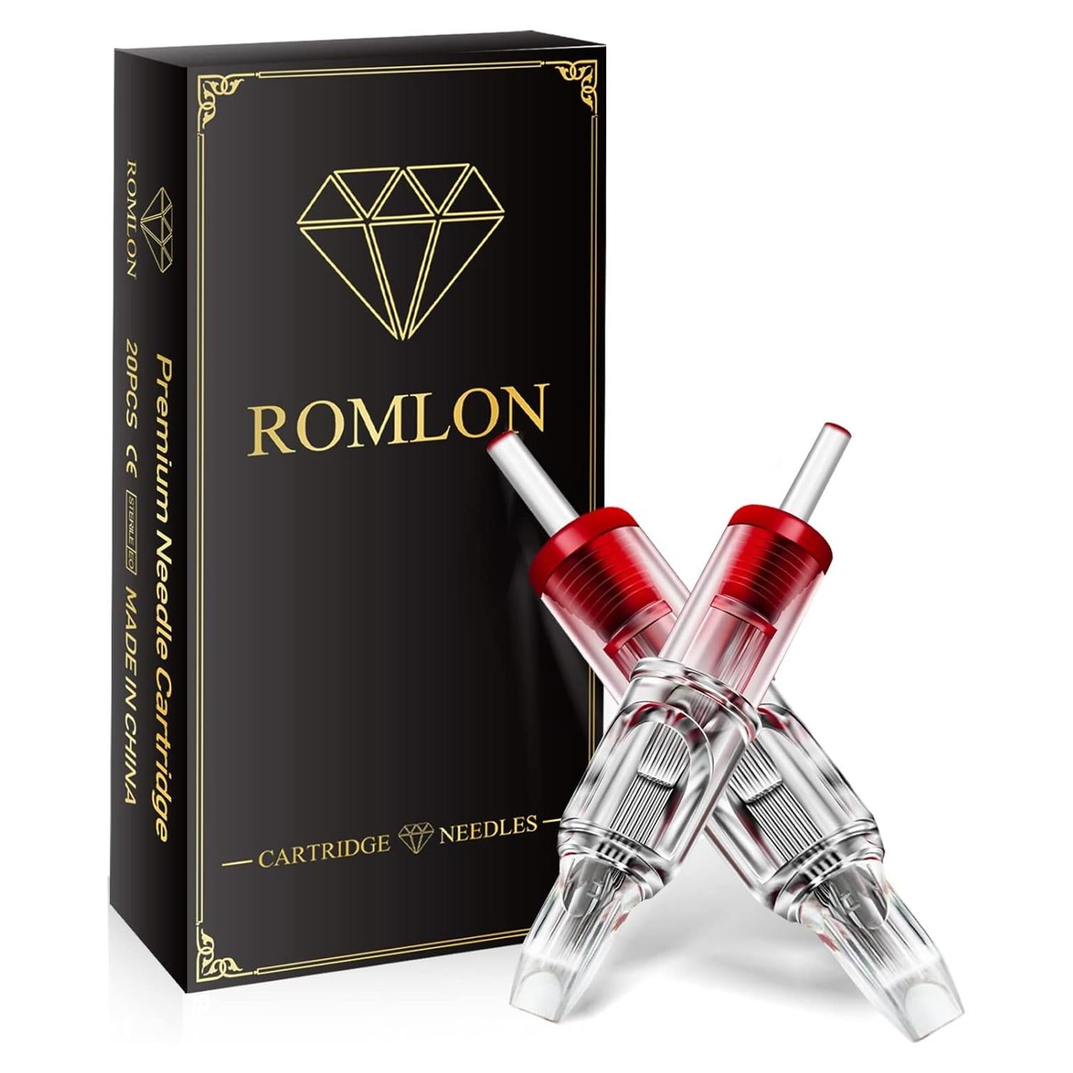 Agujas de Cartucho para Tatuaje Romlon - 20 Piezas Estériles 9RM