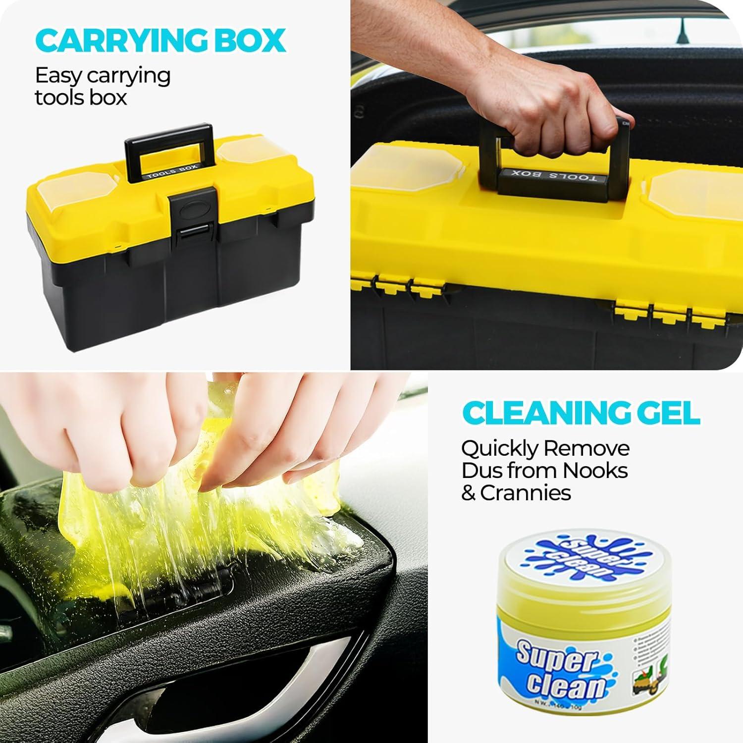 Kit de Detalle de Coche 30 Piezas ALFLOD - Limpieza Interior y Exterior