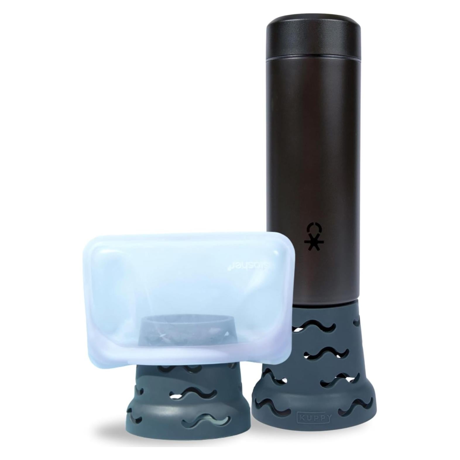 Kuppy Soporte Secado Botellas Silicona 2-Pack Gris 0.2 kg