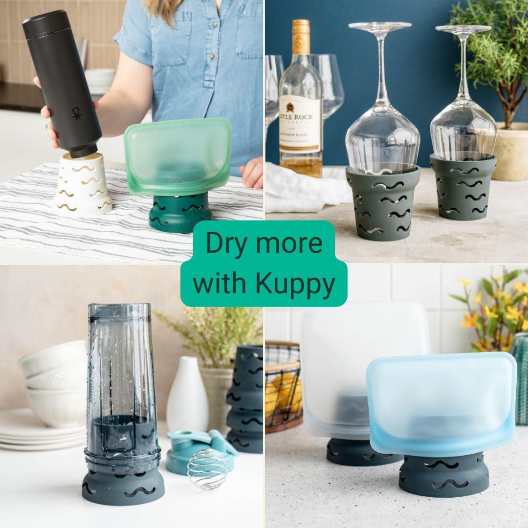 Kuppy Soporte Secado Botellas Silicona 2-Pack Gris 0.2 kg