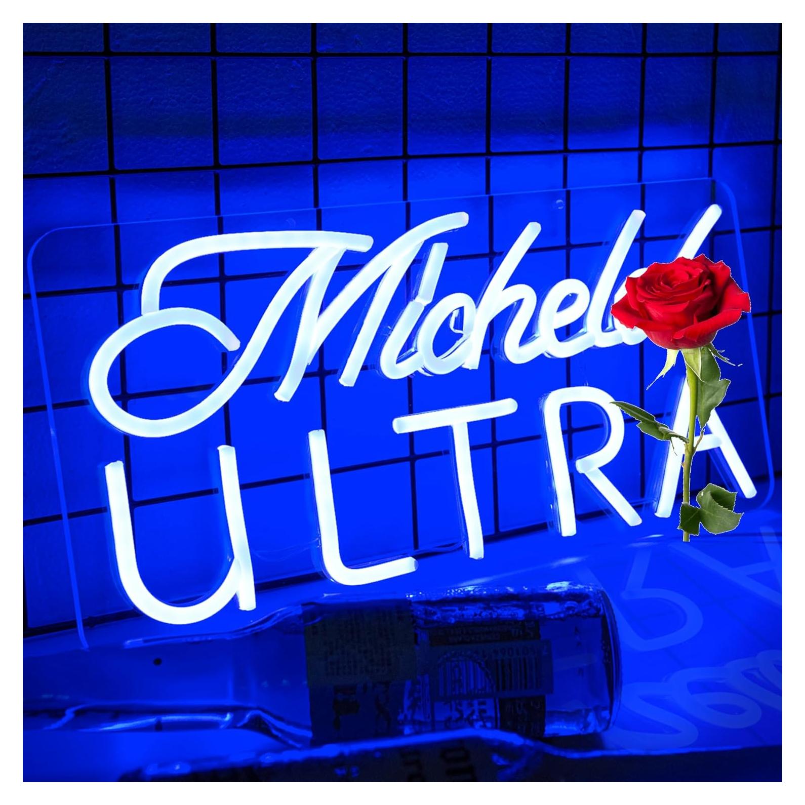 Luz de Neón LED Brineon Cerveza Azul 29x37 cm USB