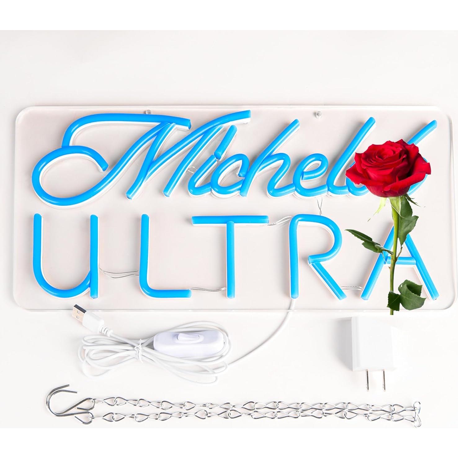 Luz de Neón LED Brineon Cerveza Azul 29x37 cm USB