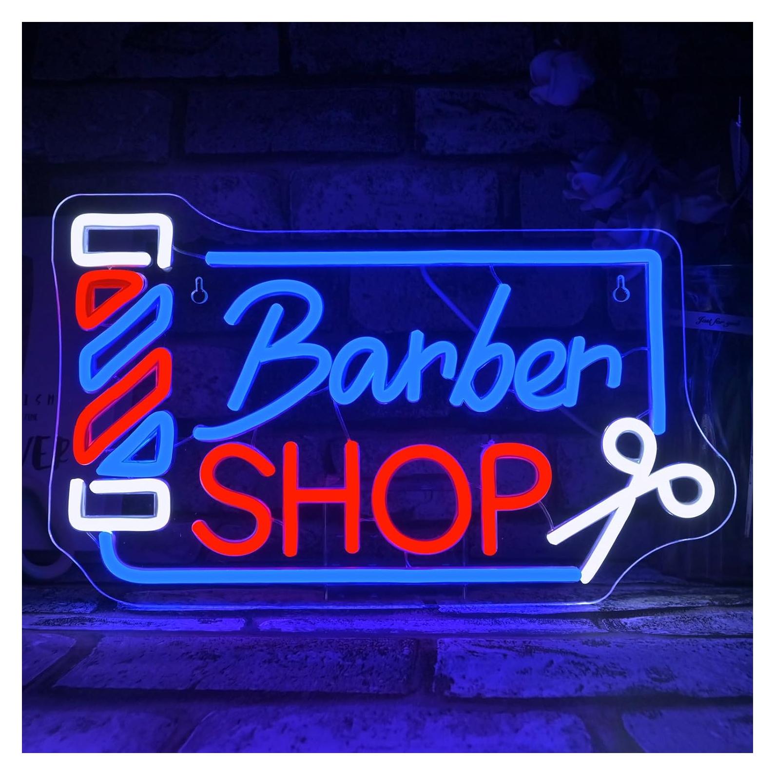 Luz de Neón LED Looklight Barber Shop 37x22 cm Dimmable