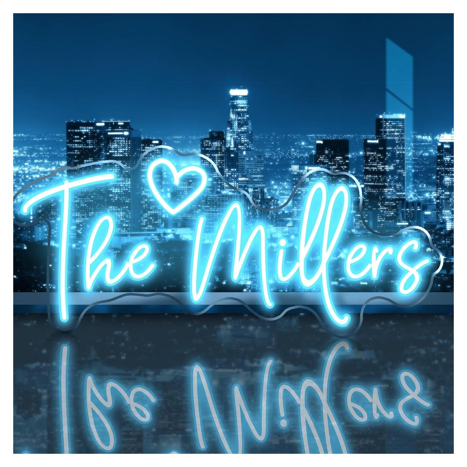 Letrero de Neón Personalizado DOCRAGI 25.4x25.4cm Azul