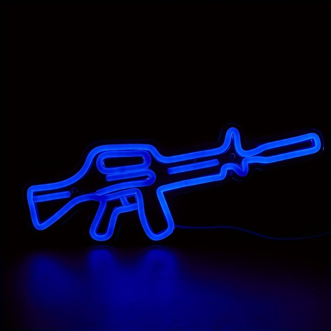 Luz de Neón LED Gun Cusgazy Azul 36.2x13.5 cm USB