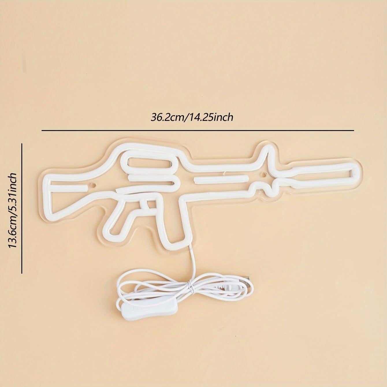 Luz de Neón LED Gun Cusgazy Azul 36.2x13.5 cm USB