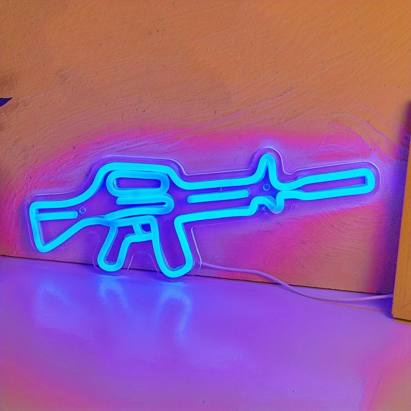 Luz de Neón LED Gun Cusgazy Azul 36.2x13.5 cm USB