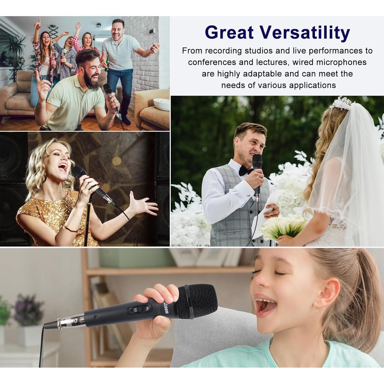 Micrófono dinámico profesional LyricLoom DM-12set con cable XLR 5m