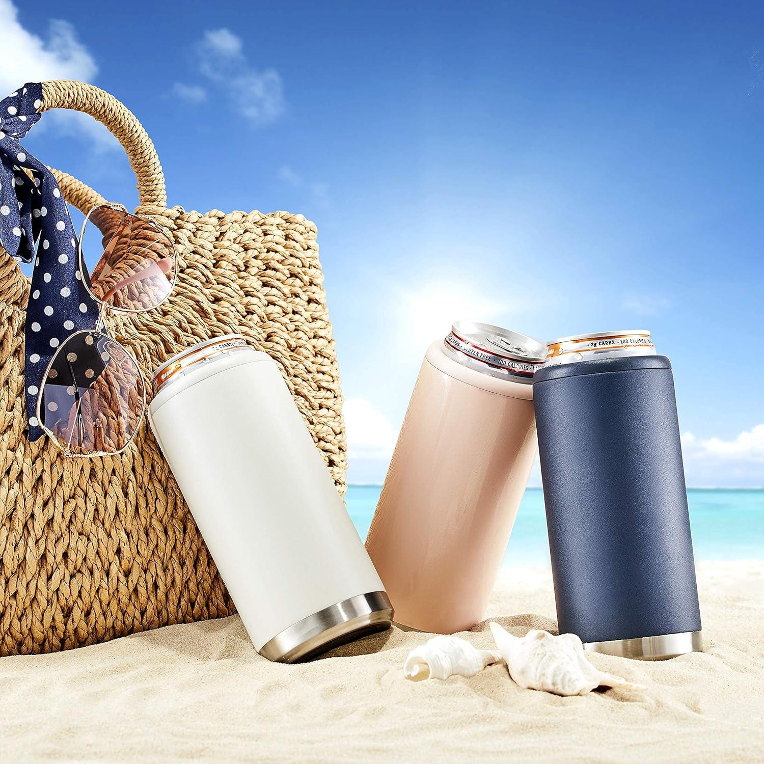 Maars Cooler de Acero Inoxidable 340ml para Latas Delgadas - Negro Mate