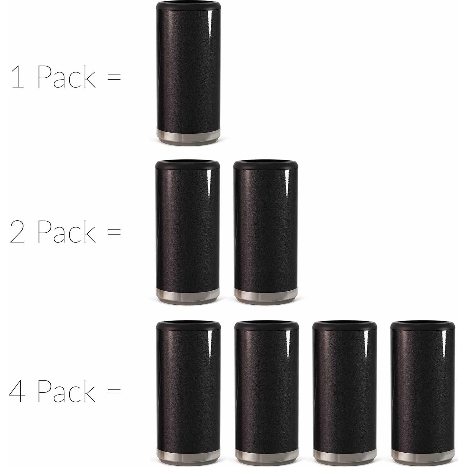 Maars Cooler de Acero Inoxidable 340ml para Latas Delgadas - Negro Mate