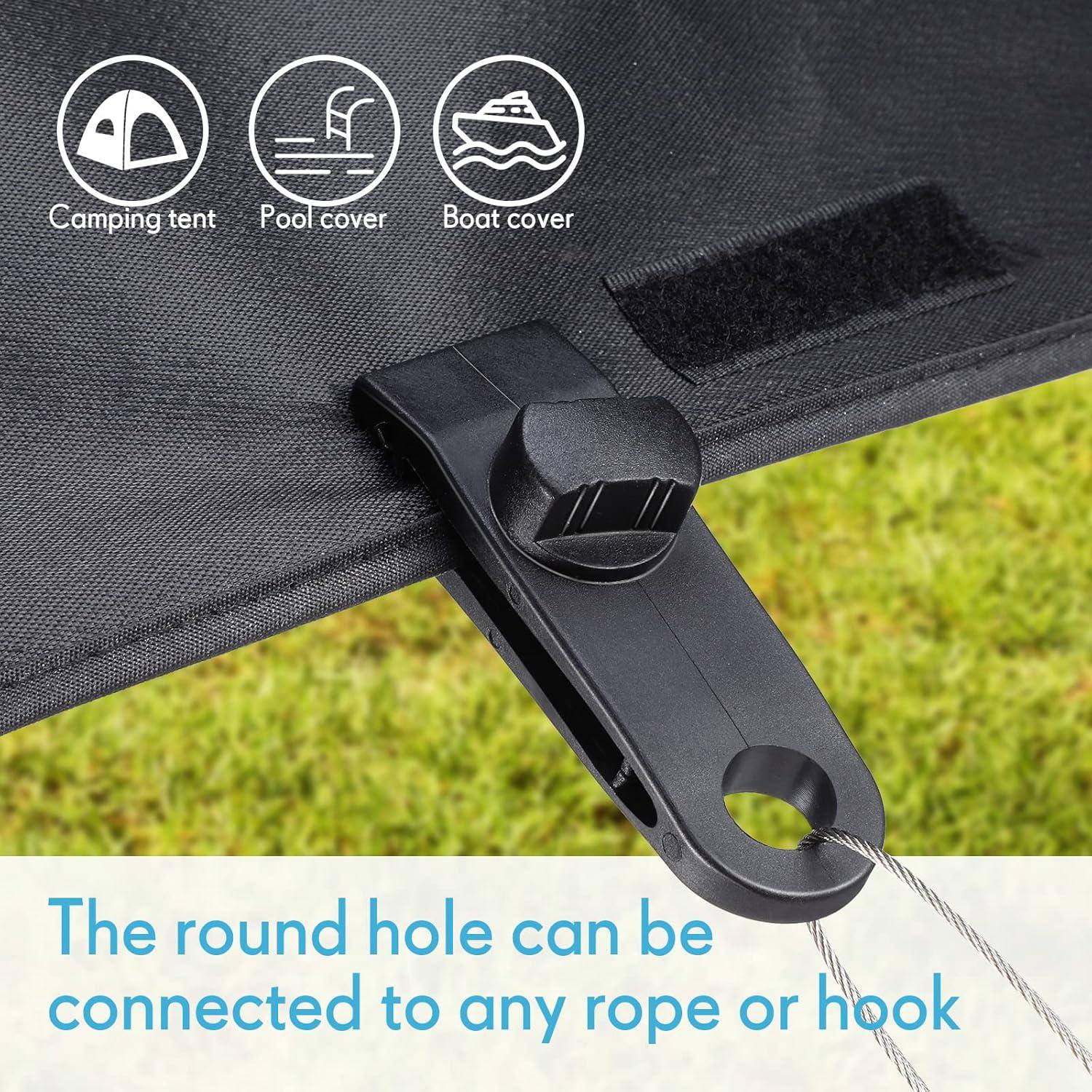 Clips de Lona Yalikop 60 Piezas Alta Resistencia Negro